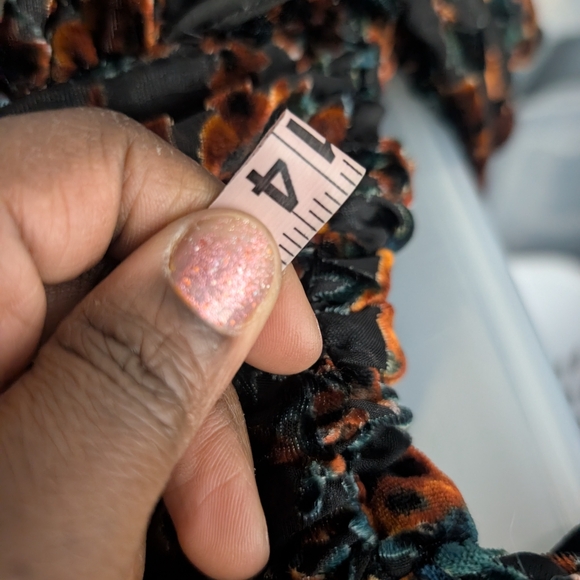 House Of Harlow Burna Mini Dress Velvet Burnout Dark Moody Floral Off Shoulder S - Picture 10 of 12